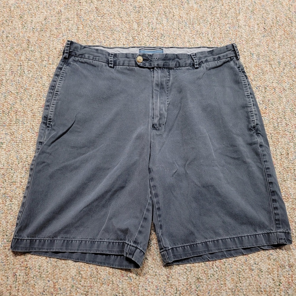 Peter Millar Shorts Mens 33 Grey Pima Cotton Chino Golf Casual Summer Sunwashed